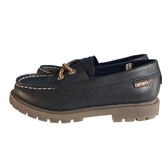 Carters Boys' Little Kid Mac Loafers Navy Boat Shoe sz 12M - Picture 4 of 8